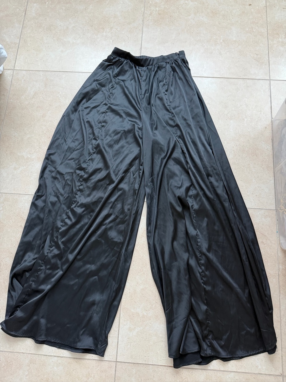 Flowy Wide-Leg Black Palazzo Pants